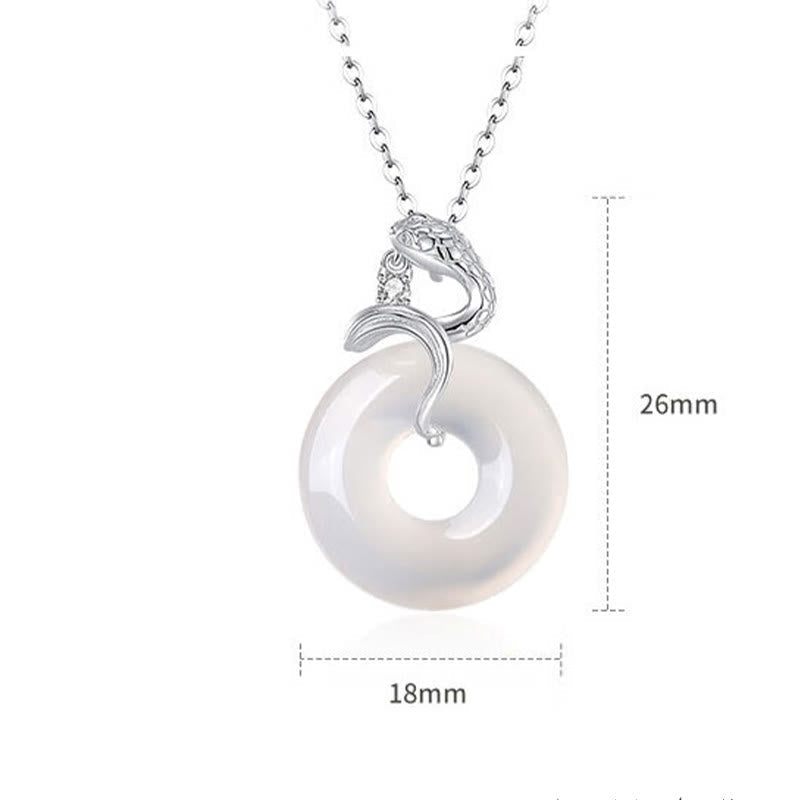 Chalcedon Schlange Peace Schnalle Halskette