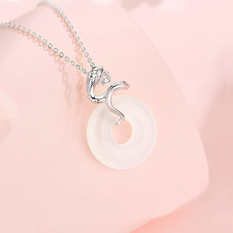 Chalcedon Schlange Peace Schnalle Halskette