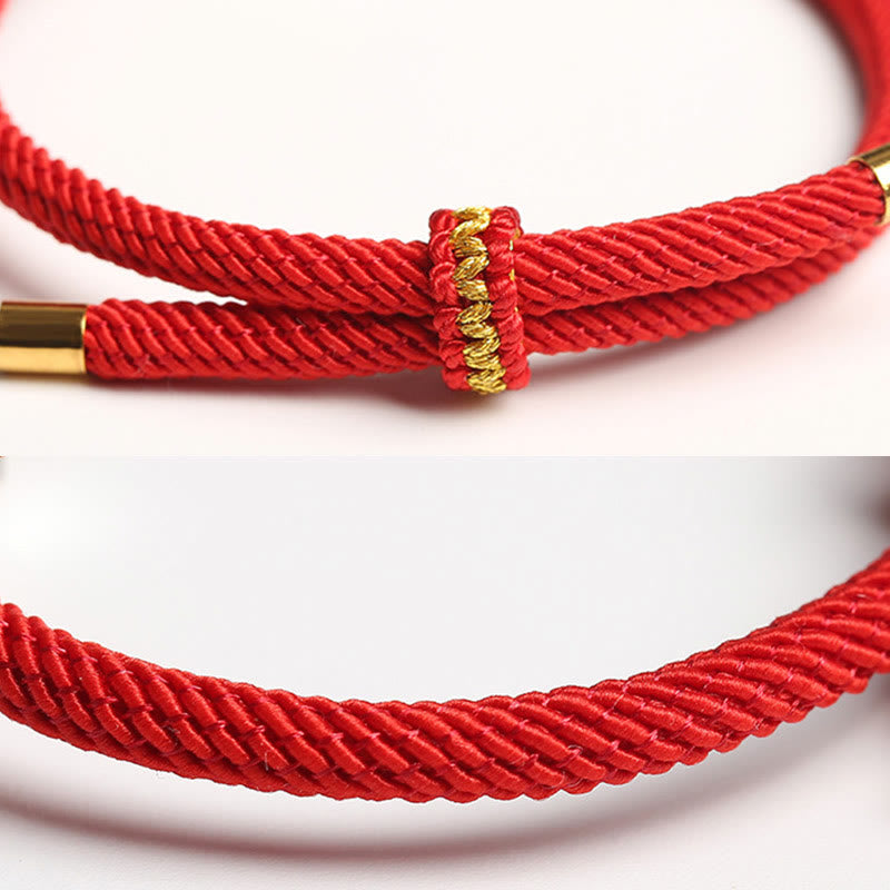 Chinesisches Sternzeichen Kinderarmband | 999 Silber Rotes Seil Glücksstärke