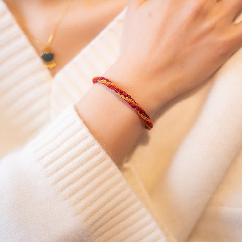 Chinesisches Sternzeichen Koi Fisch Schutz Rotes Schnurarmband