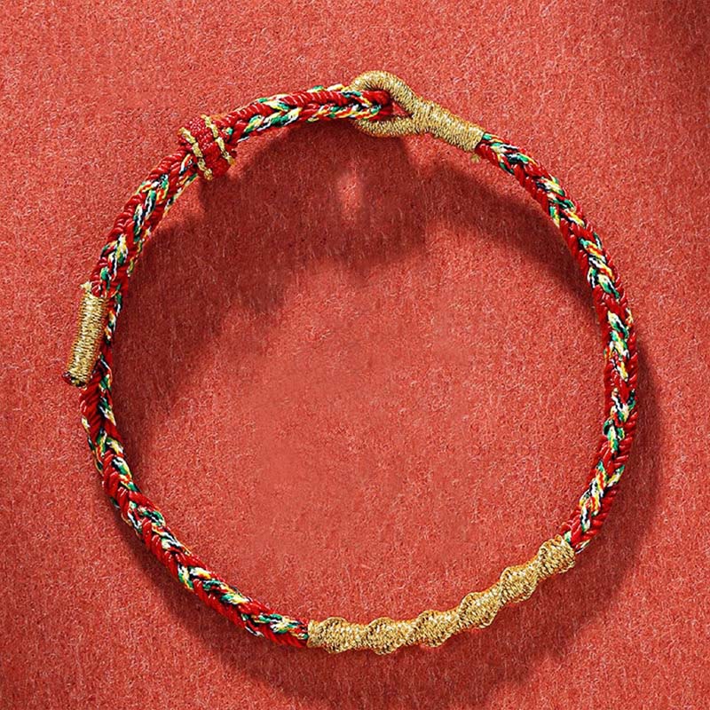 Geflochtenes Schnurarmband mit chinesischem Sternzeichen