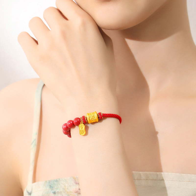 Zinnober Om Mani Padme Hum Armband
