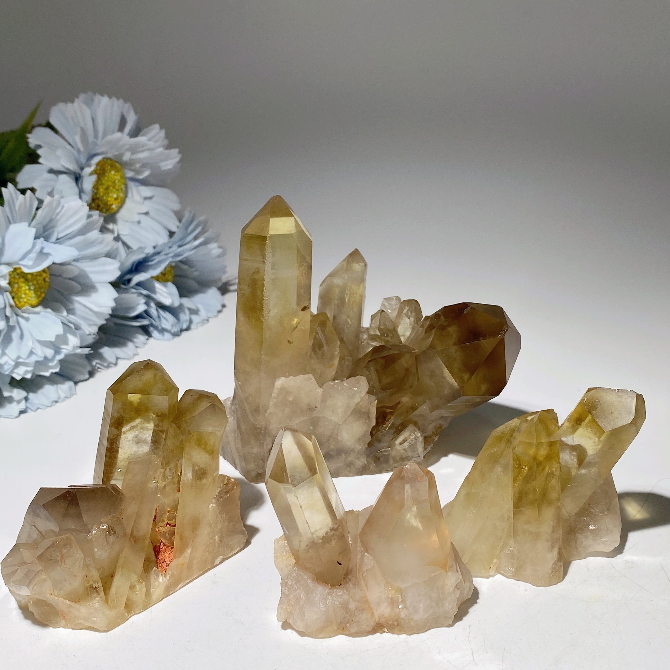 Citrin-Kristallcluster, 2–4 Zoll, Heilsteine