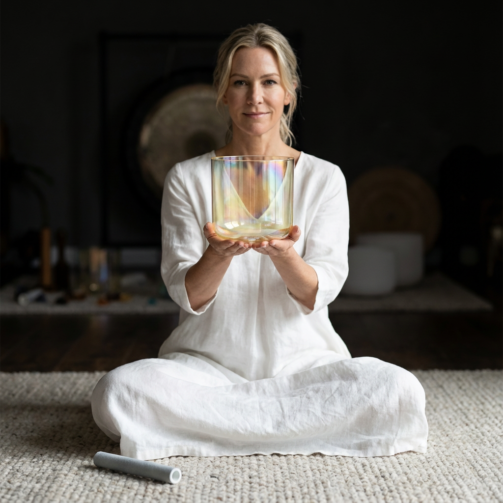 Citrin-Kristall-Klangschale – Meditation & Chakra-Klang