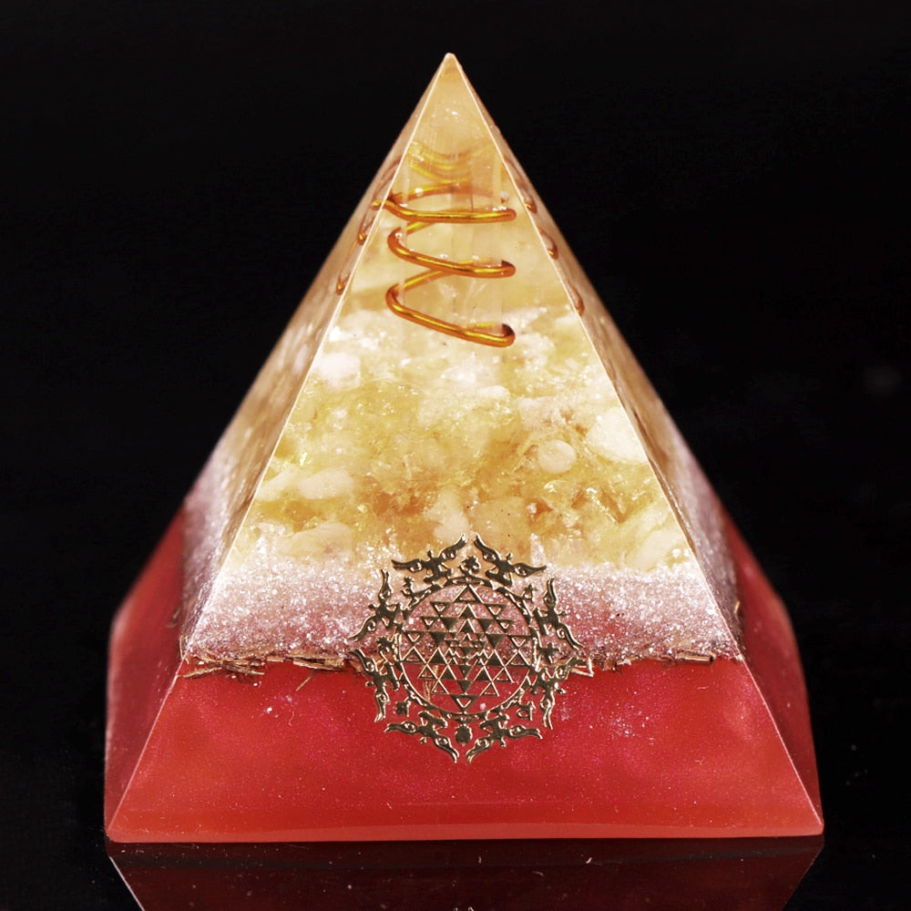 Citrin-Orgon-Pyramide für Manifestation und Harmonie