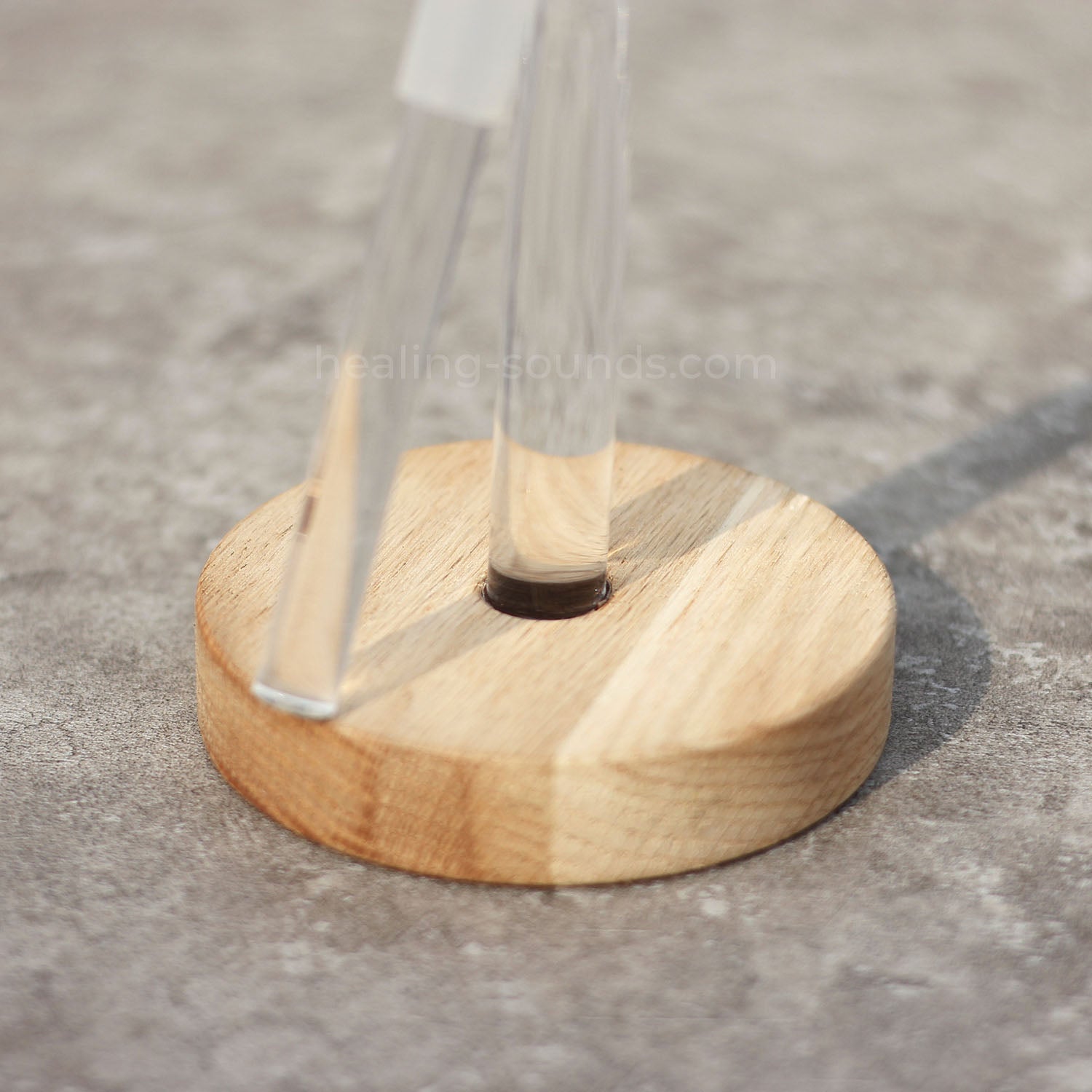 432 Hz Stimmgabel-Set aus klarem Kristall mit Box – 8-teilig – 10 mm/20 mm