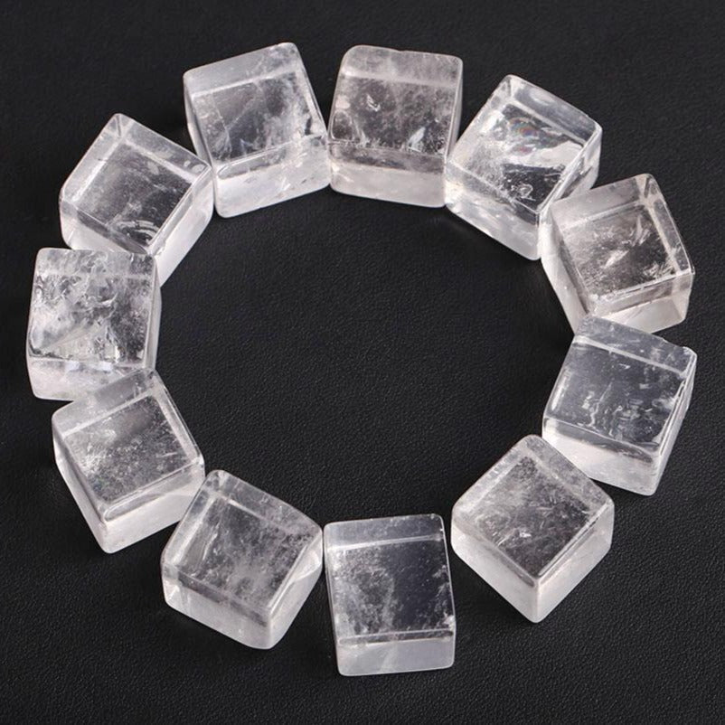 Klare Quarzkristallwürfel 0,78 Zoll Heilwürfel