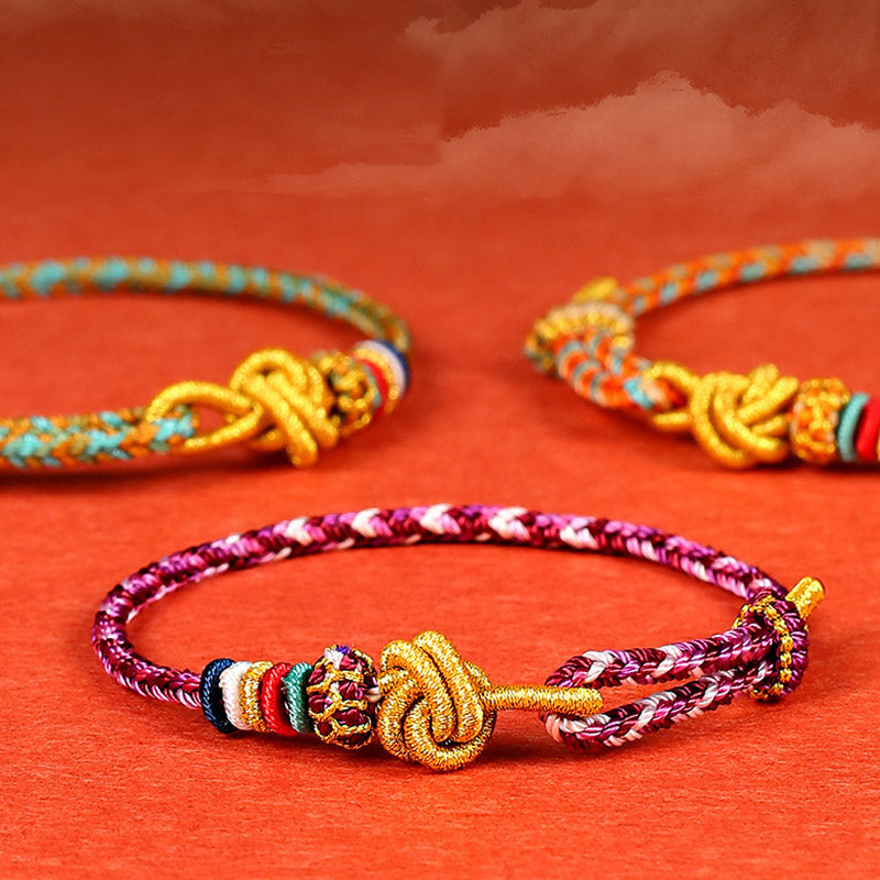 Buntes Dunhuang-Schutzseilarmband für spirituelles Gleichgewicht