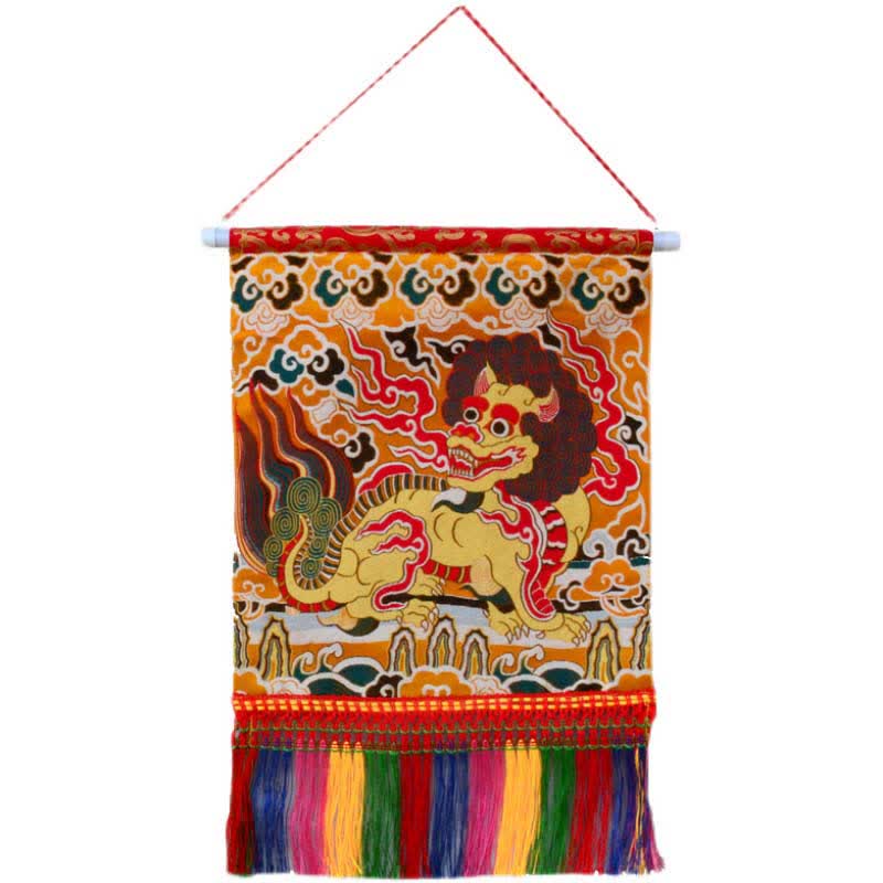 Bunte Kirin-Wandkunst | Spirituelles Feng Shui-Dekor 30 cm