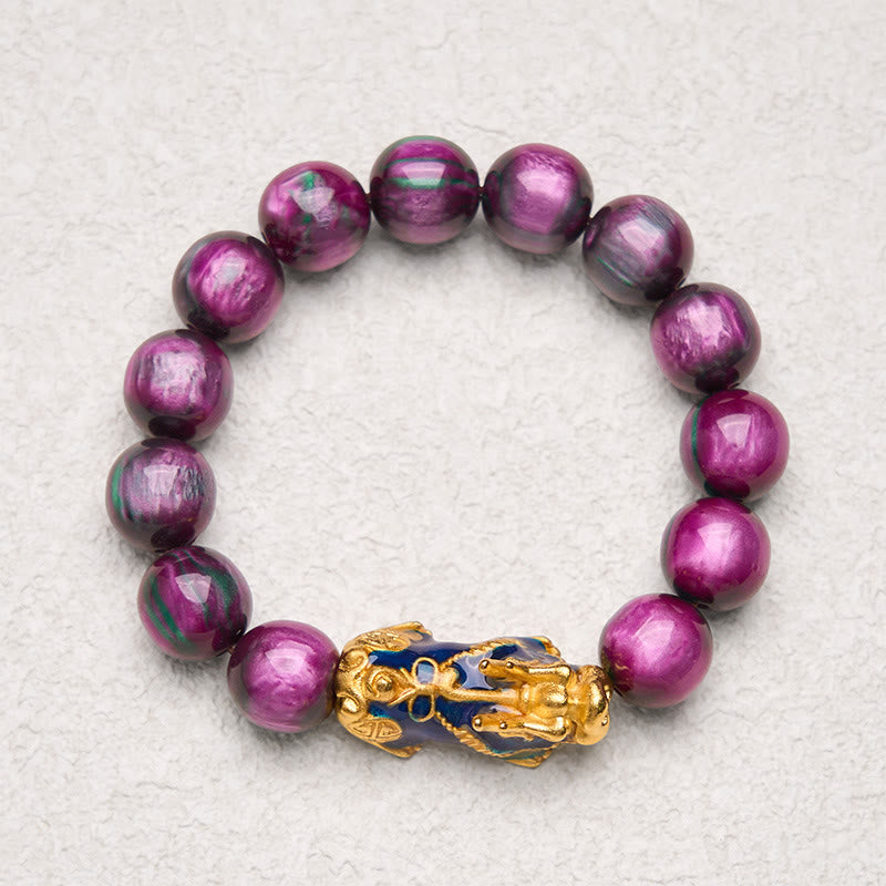 Buntes PiXiu-Armband aus Seeweide, 12 mm, Handgelenk 15–18 cm, Unisex