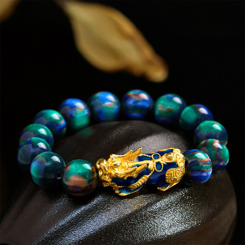 Buntes PiXiu-Armband aus Seeweide, 12 mm, Handgelenk 15–18 cm, Unisex