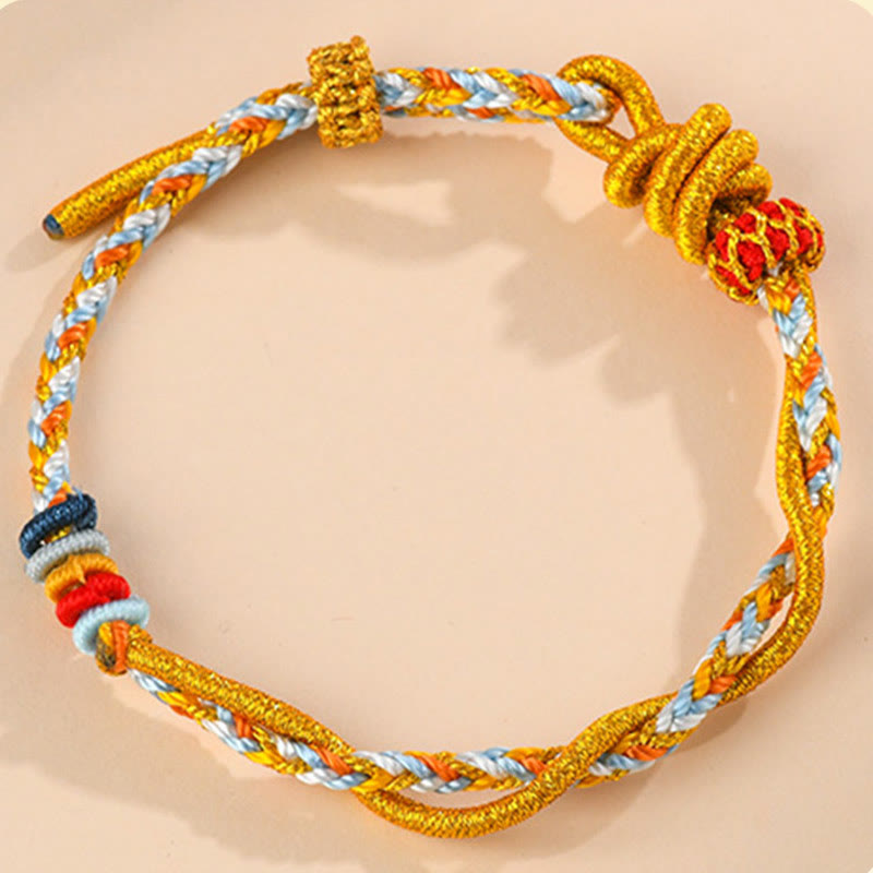 Buntes Schlangendrachen-Armband mit Glücksbringer „Jahr der Schlange“