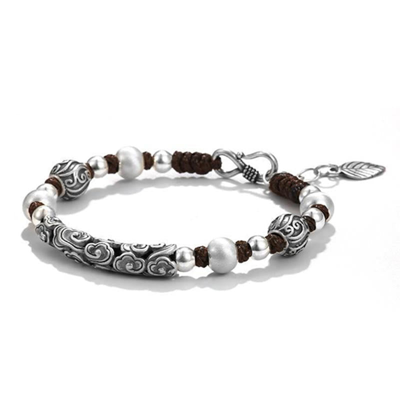 Spirituelles Armband „Glücksbringende Wolke“ aus Kupfer und 999 Sterlingsilber