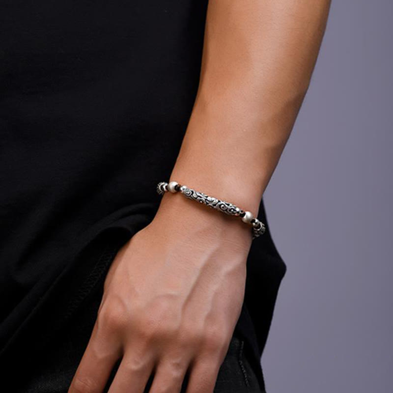 Spirituelles Armband „Glücksbringende Wolke“ aus Kupfer und 999 Sterlingsilber