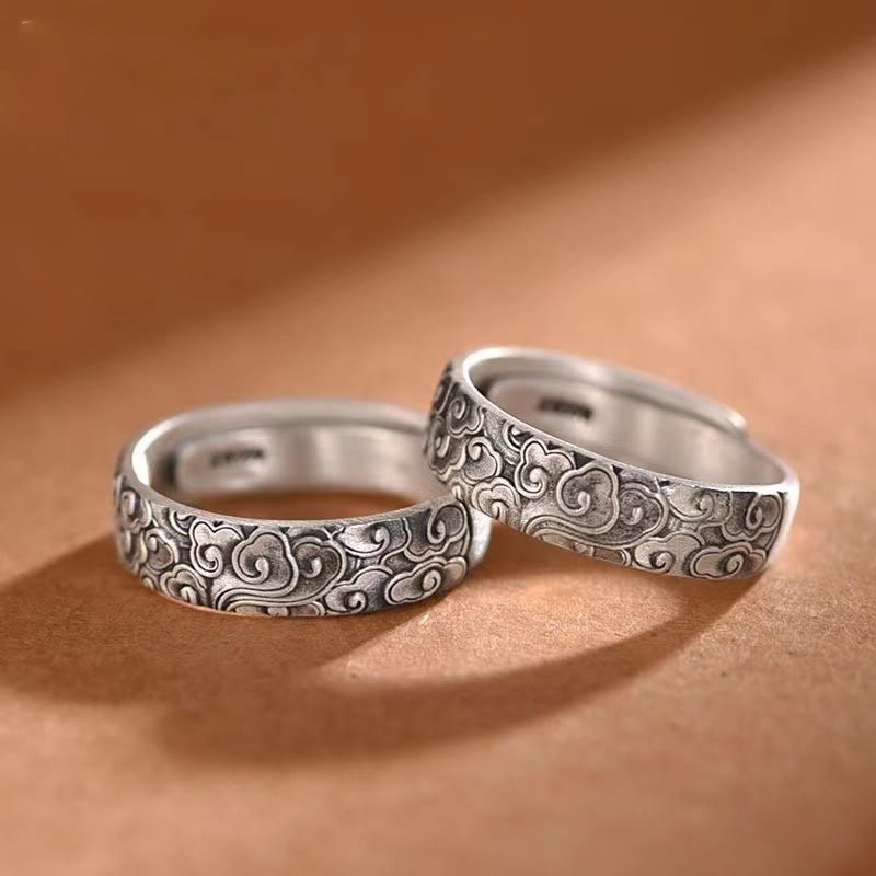 Kupfer verstellbarer Glücksbringer-Ring mit Wolken