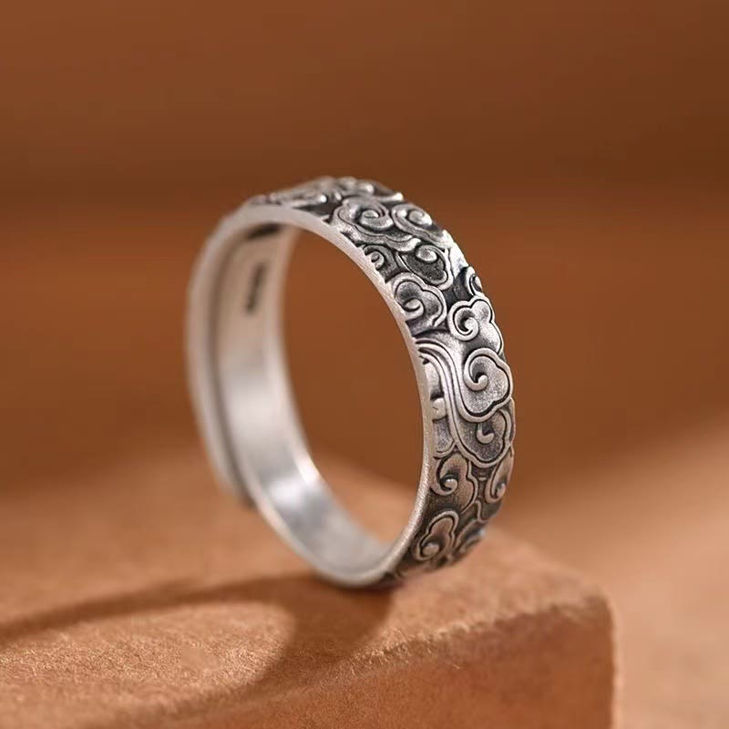 Kupfer verstellbarer Glücksbringer-Ring mit Wolken