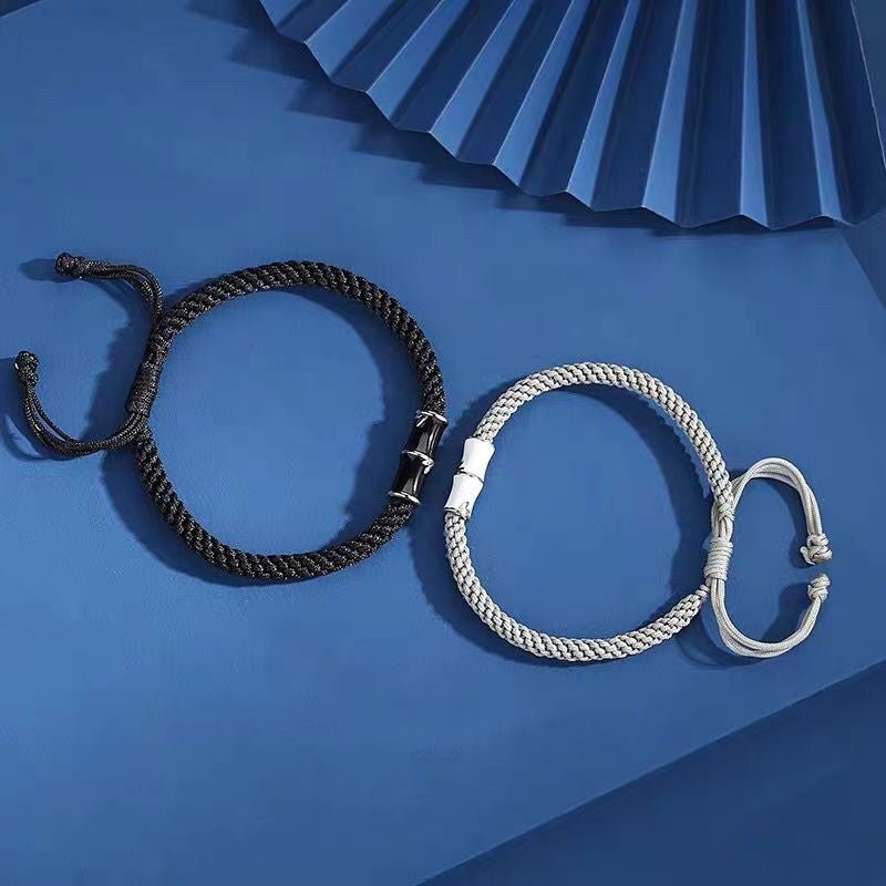 Kupfer-Bambus-Paar-Seilarmband für spirituelle Heilung