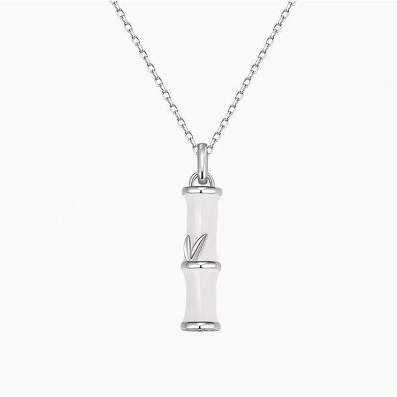 Kupfer Bambus Glückspaar Halskette 45cm Anhänger