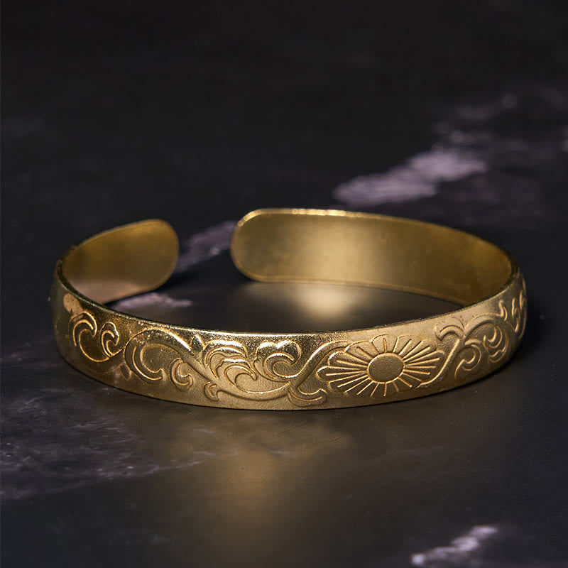 Kupfernes Gänseblümchen-Blumenranken-Armband für Selbstpflege und Glück