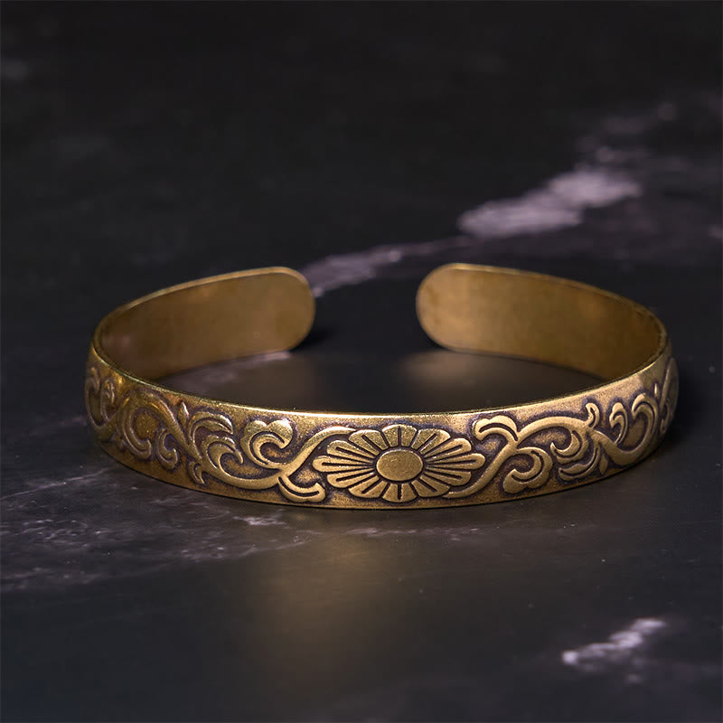 Kupfernes Gänseblümchen-Blumenranken-Armband für Selbstpflege und Glück