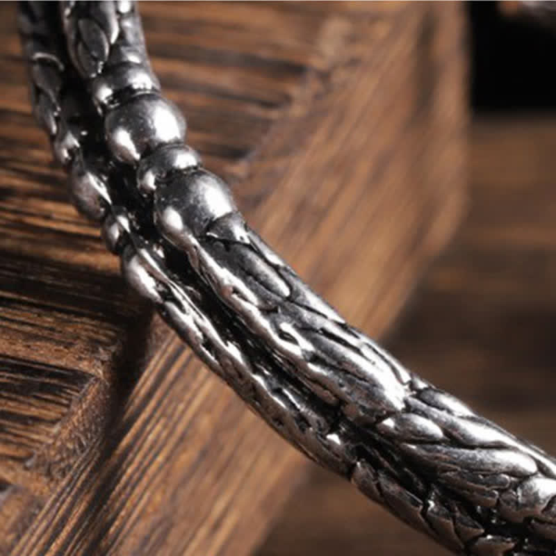 Kupfer-Drachen-Armband mit Blumenmuster für Balance