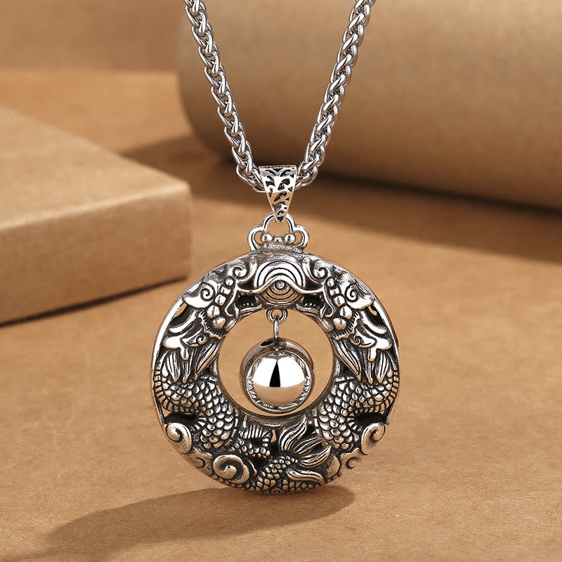 Kupferne Drachenkette mit Schutz- und Erfolgsanhänger