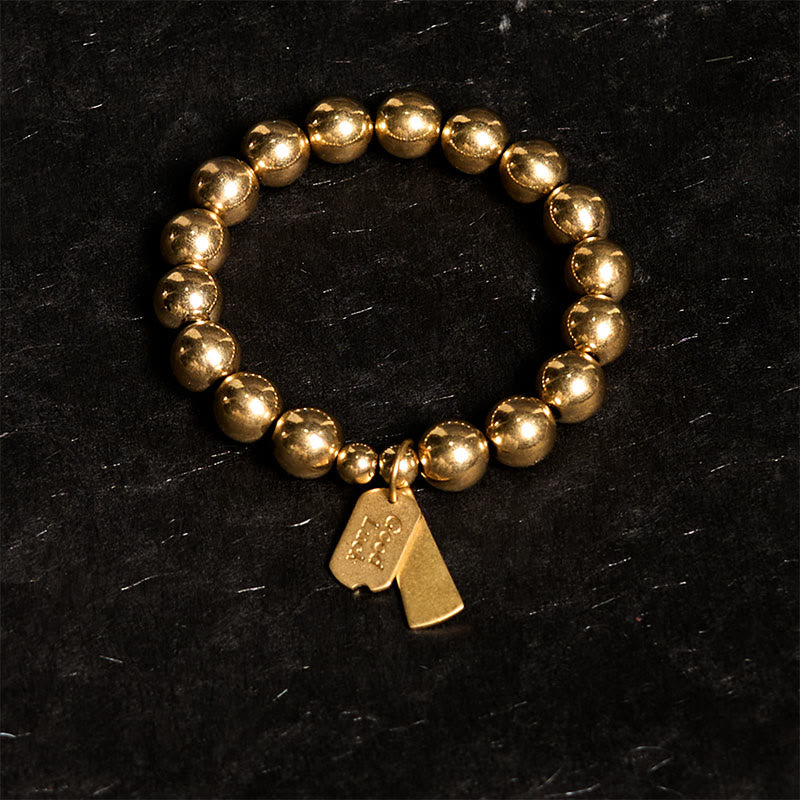 Kupfer-Heilarmband, 10 mm Perlen für Gleichgewicht und Glück