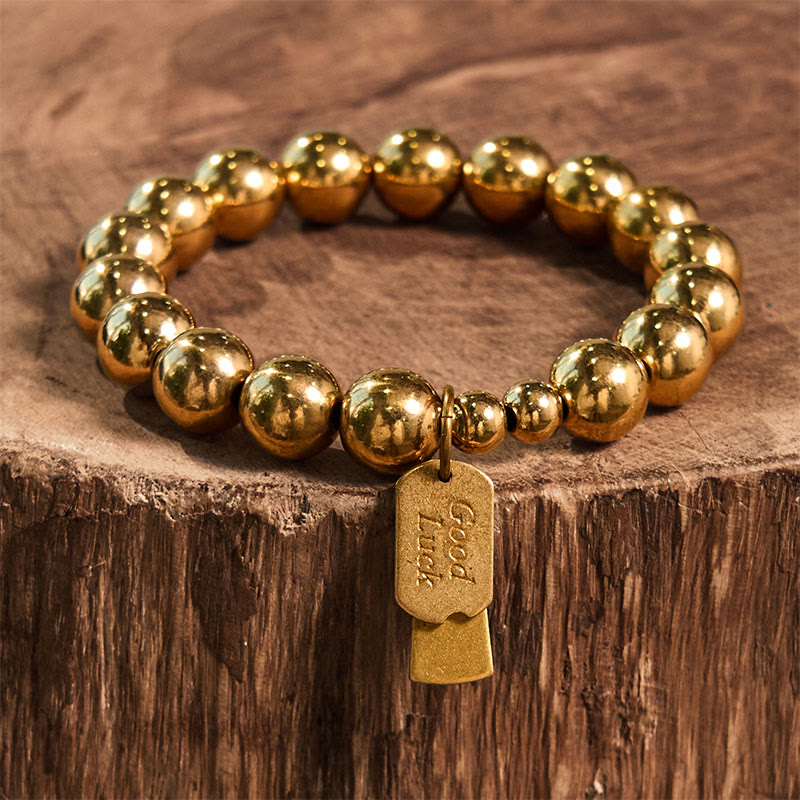 Kupfer-Heilarmband, 10 mm Perlen für Gleichgewicht und Glück