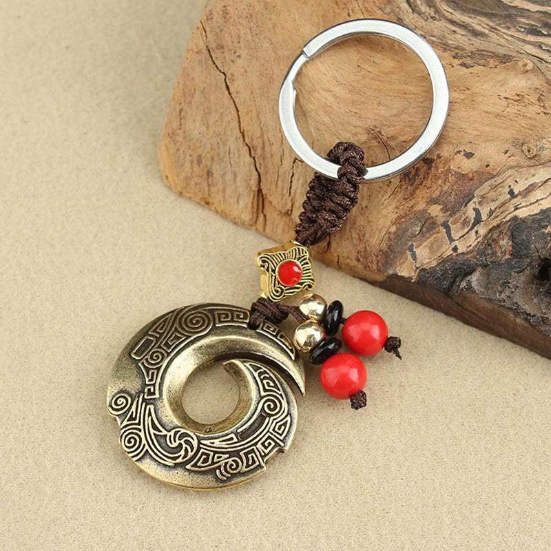 Kupfer-Schlüsselanhänger für Glück und Reichtum | Spiritueller Schmuck
