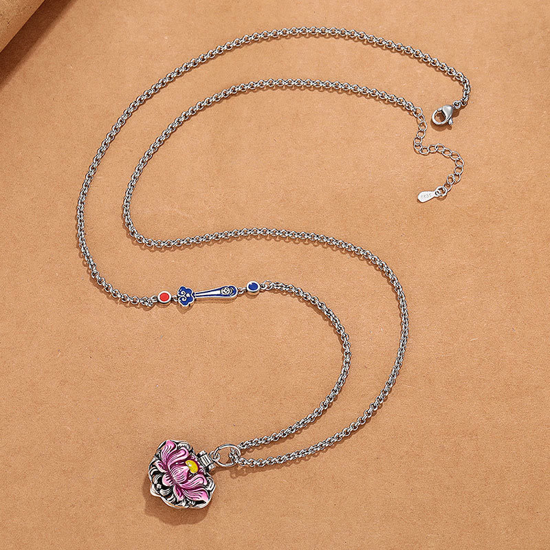 Kupferne Lotuskette für Glück und Neubeginn – Unisex