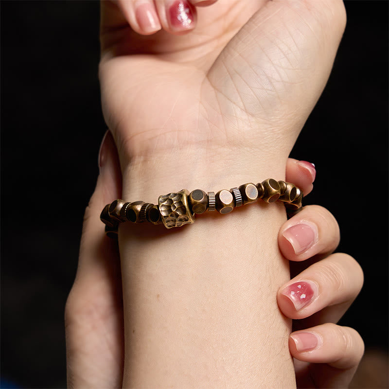 Balance-Armband mit Kupfer-Meteoritenmuster, 17–18 cm
