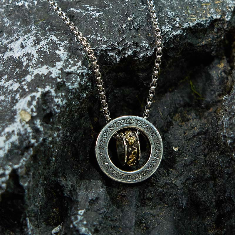 Kupferne Pixiu-Halskette mit Peace-Schnalle | Reichtum & Glück