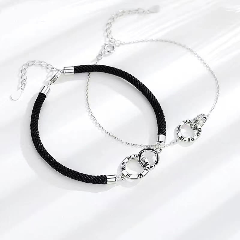 Spirituelles Kupferarmband | Heilendes Paar ineinandergreifende Kreise