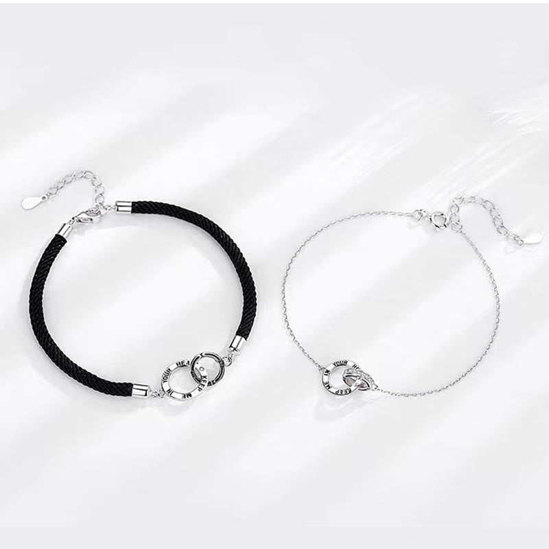 Spirituelles Kupferarmband | Heilendes Paar ineinandergreifende Kreise