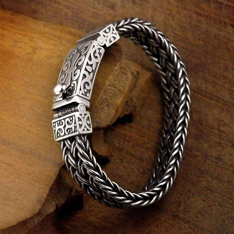 Spirituelles Kupferarmband mit Ranken-Totem-Muster | Heilende Klänge