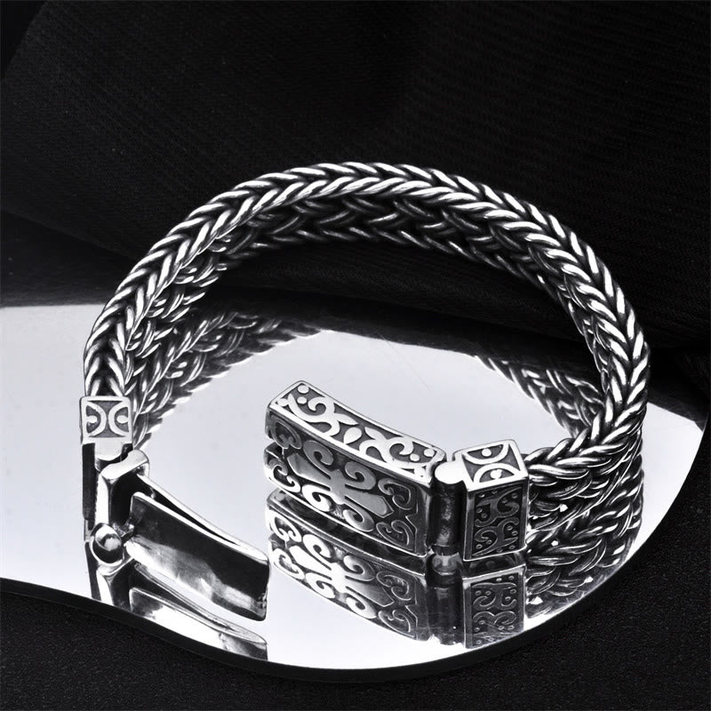Spirituelles Kupferarmband mit Ranken-Totem-Muster | Heilende Klänge