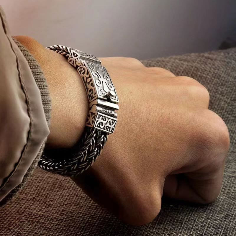 Spirituelles Kupferarmband mit Ranken-Totem-Muster | Heilende Klänge