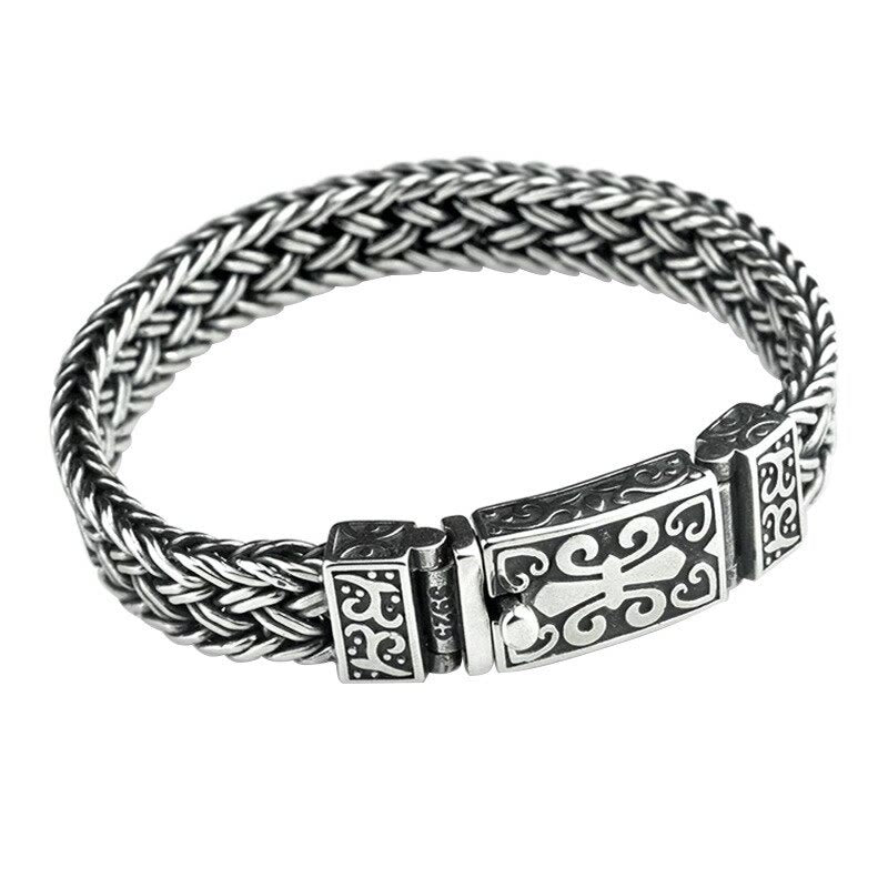 Spirituelles Kupferarmband mit Ranken-Totem-Muster | Heilende Klänge