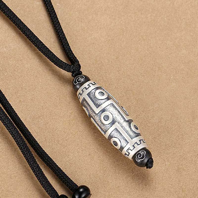 Spirituelle Kupferkette mit Neun-Augen-Dzi-Perle für Reichtum und Schutz