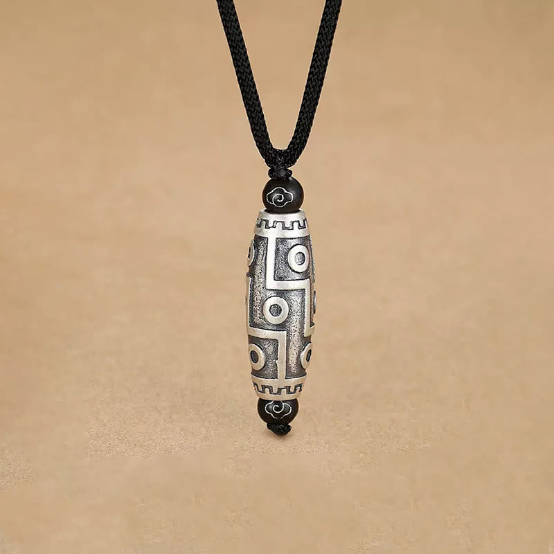 Spirituelle Kupferkette mit Neun-Augen-Dzi-Perle für Reichtum und Schutz