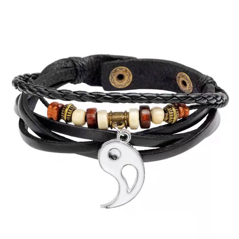 Kupfer-Yin-Yang-Balance-Armband, Unisex, 22 cm Länge