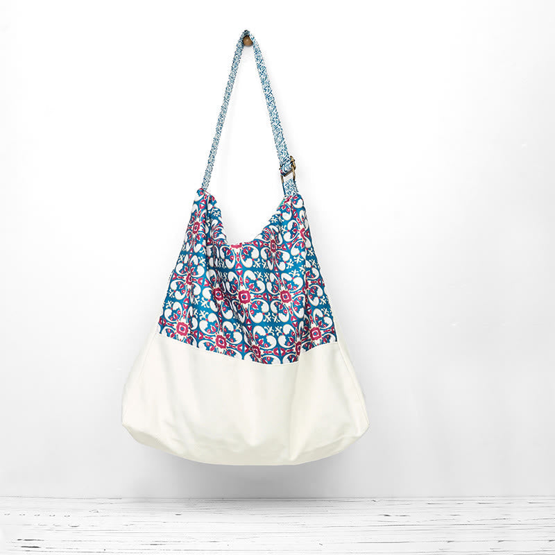 Baumwoll-Umhängetasche für Yoga | Strapazierfähige Schultertasche 43cm