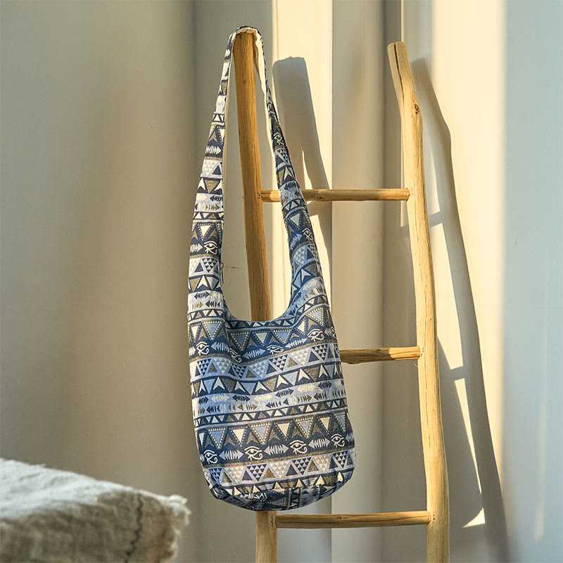 Umhängetasche aus Baumwolle mit Streifenmuster für Yogamatten