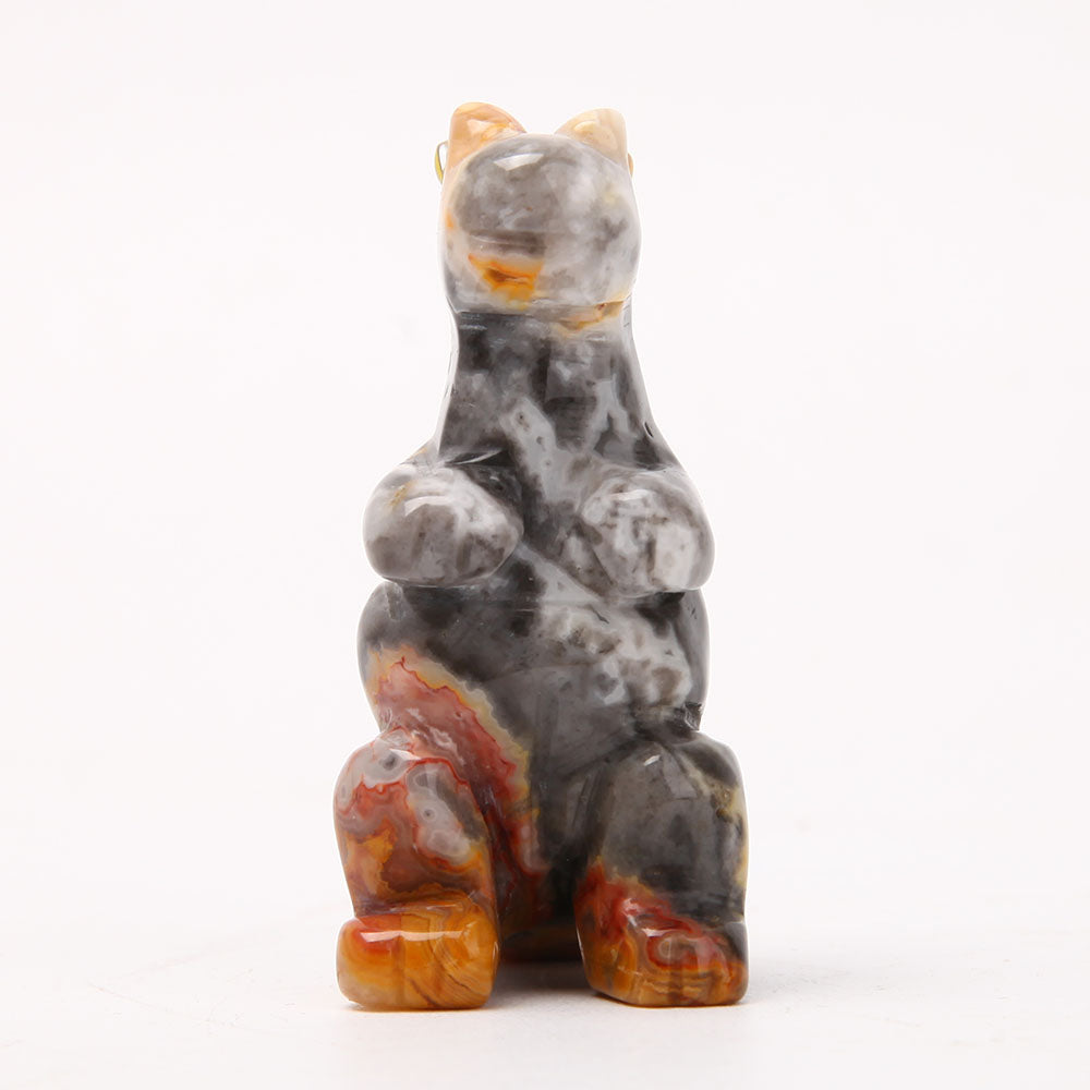 Crazy Achat 2,5-Zoll-Dinosaurier-Kristallschnitzerei