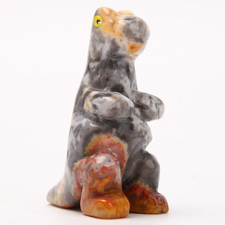 Crazy Achat 2,5-Zoll-Dinosaurier-Kristallschnitzerei
