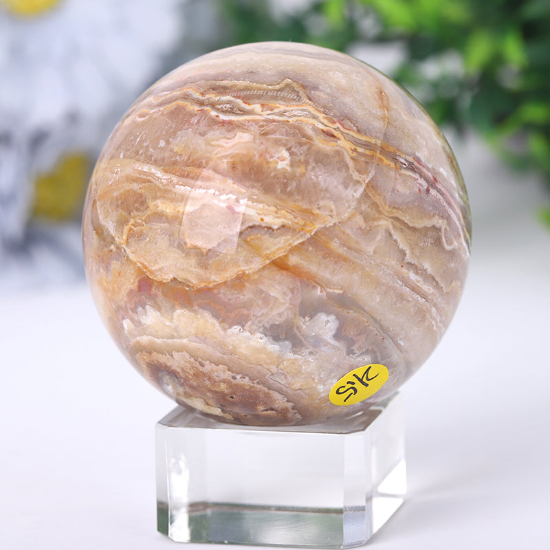 Crazy Agate Crystal Sphere 2.5-4.5" Healing Energy Orb