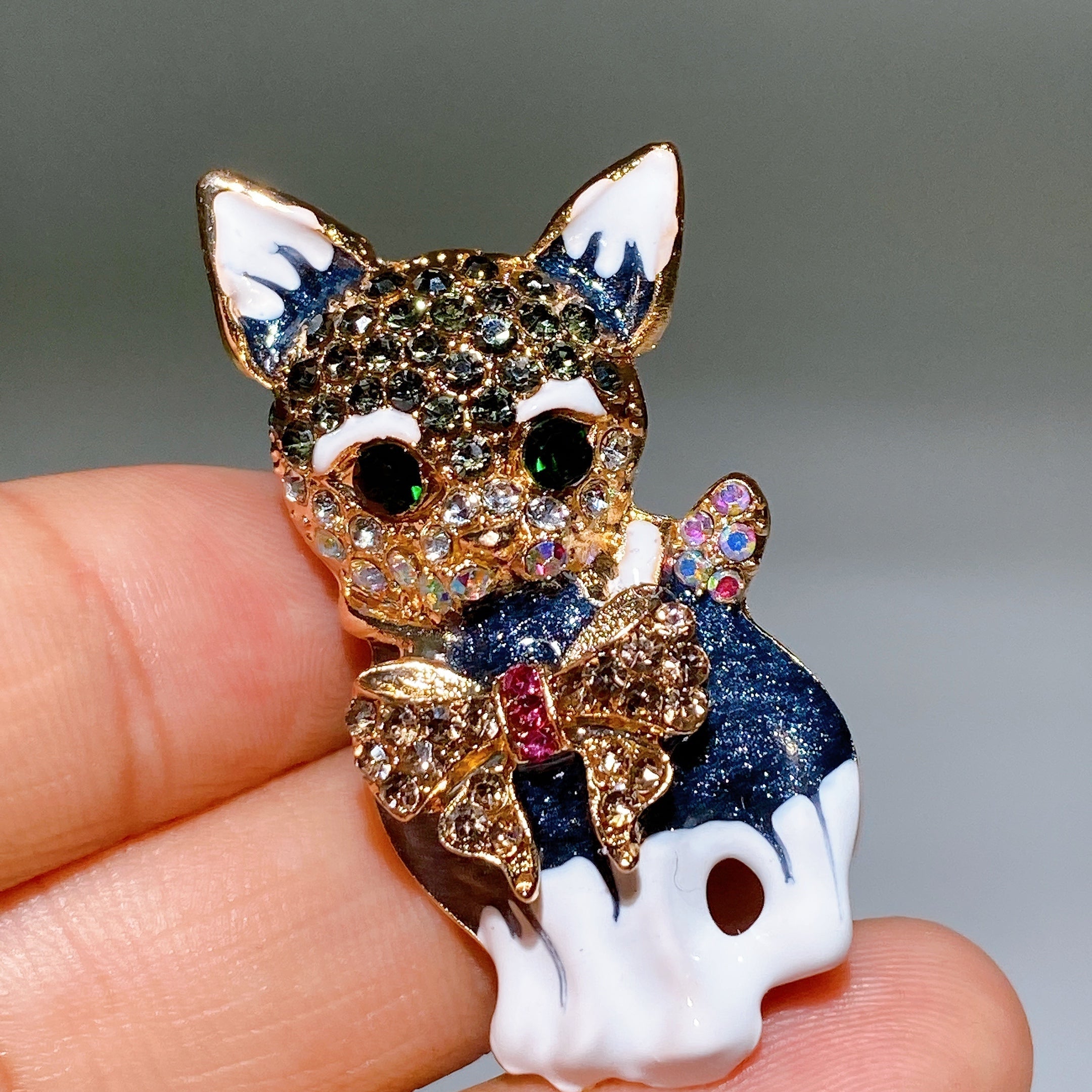 Kristallheilbrosche, 30–92 mm, Heilkristall-Anstecknadel