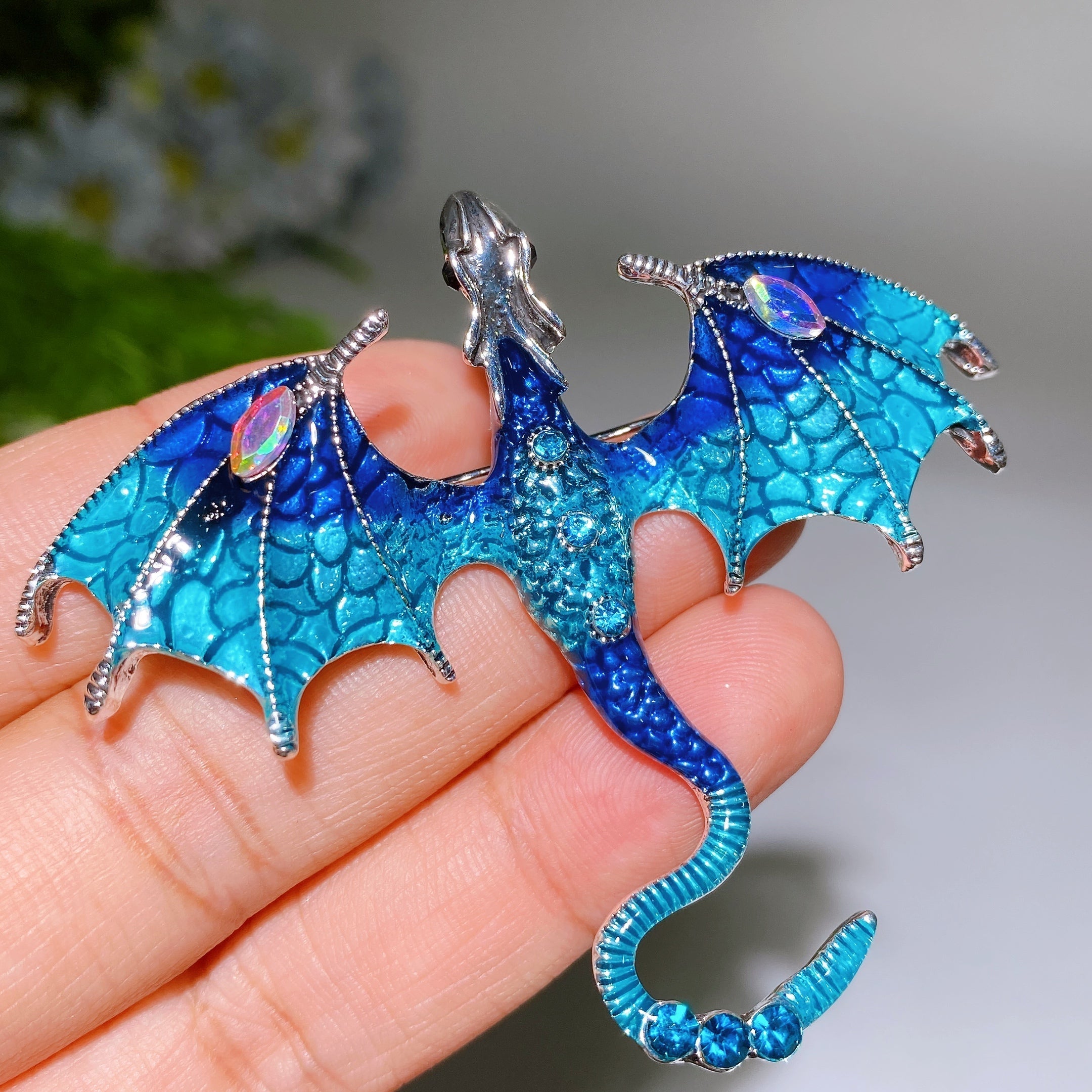 Kristallheilbrosche, 30–92 mm, Heilkristall-Anstecknadel