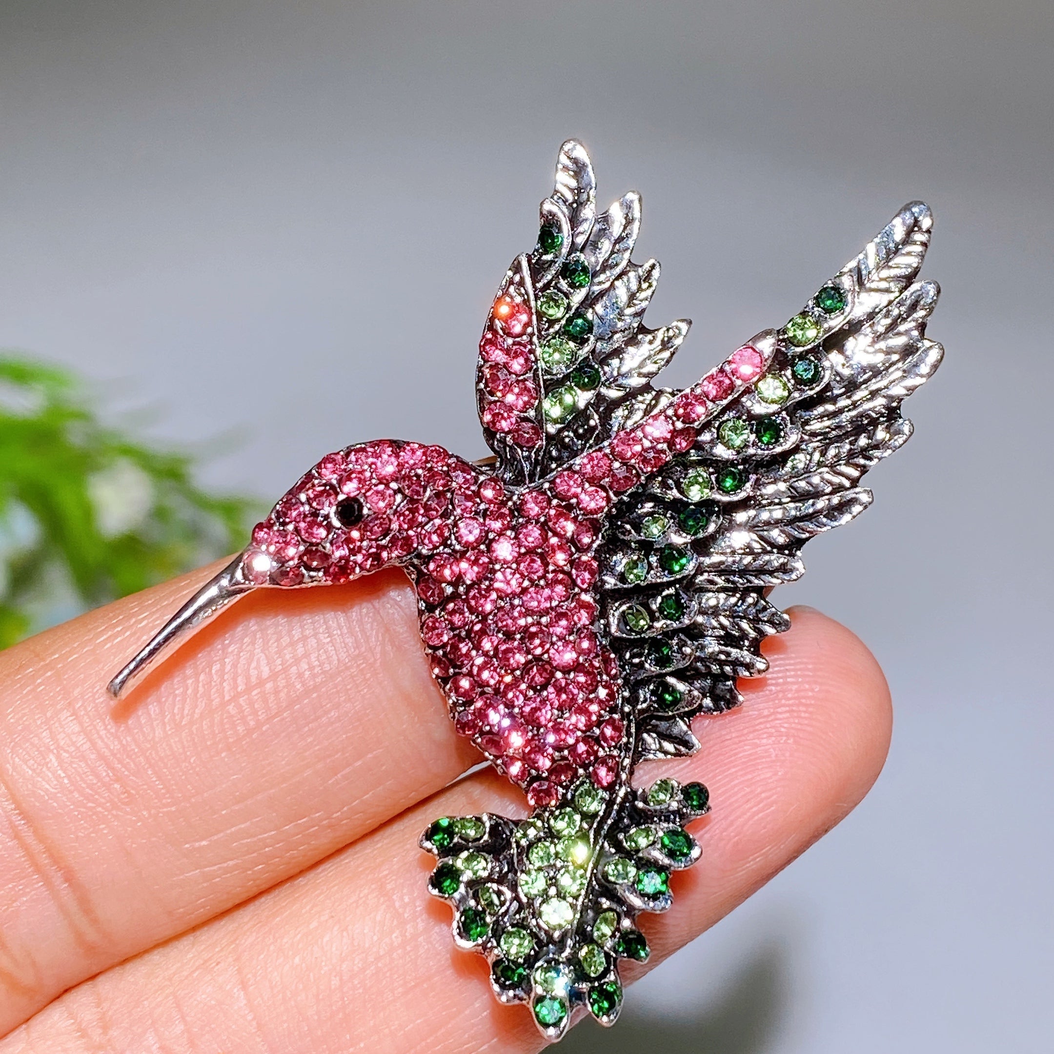 Kristallheilbrosche, 30–92 mm, Heilkristall-Anstecknadel