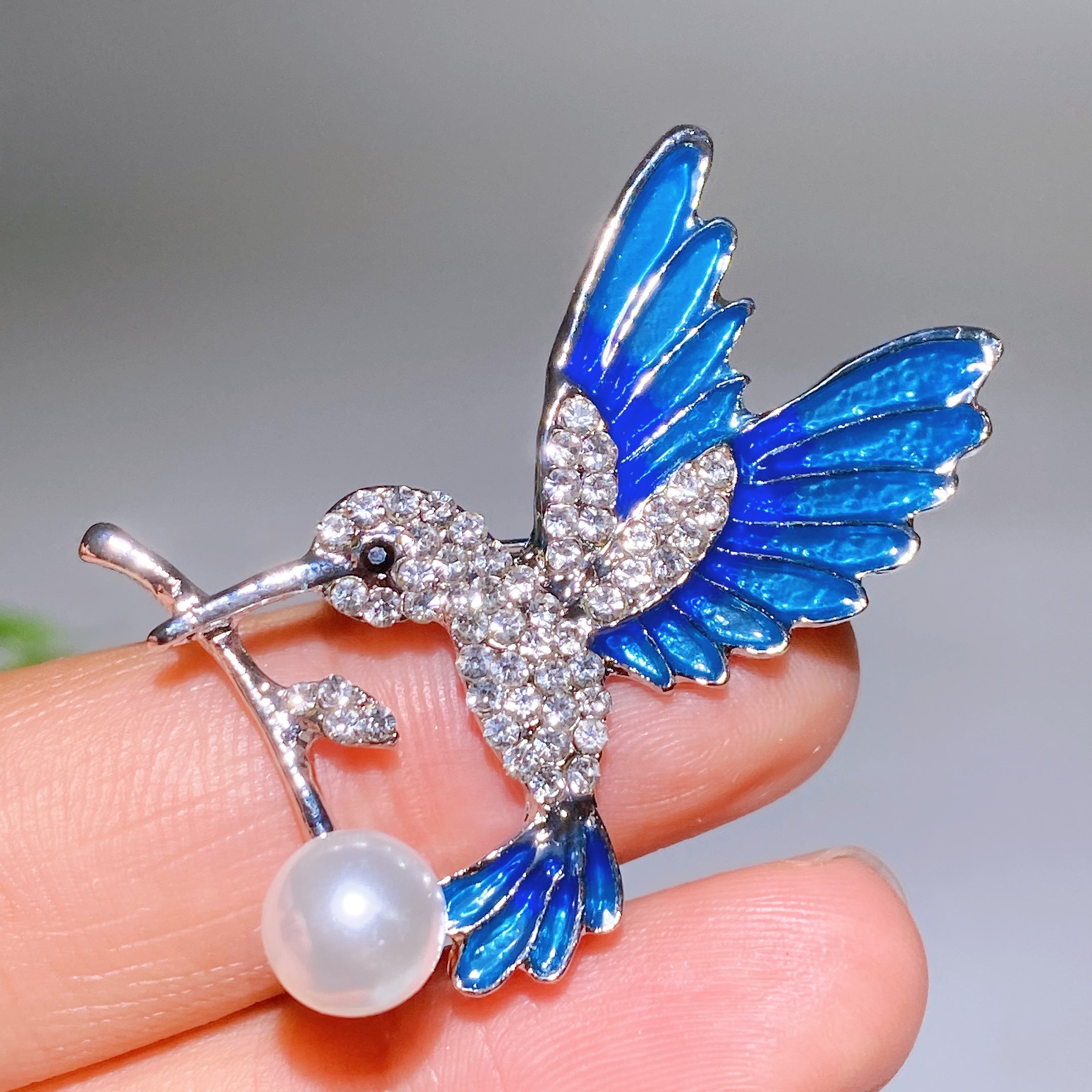 Kristallheilbrosche, 30–92 mm, Heilkristall-Anstecknadel